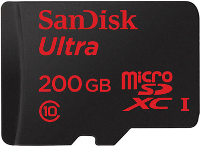 Технологии: SanDisk представила карту microSD на 200 Гб