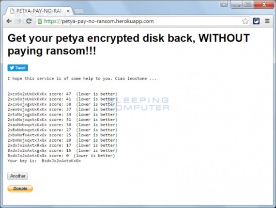 Полезные советы: Криптовымогатель Petya денег не получит: генерируем ключ разлочки жесткого диска сами