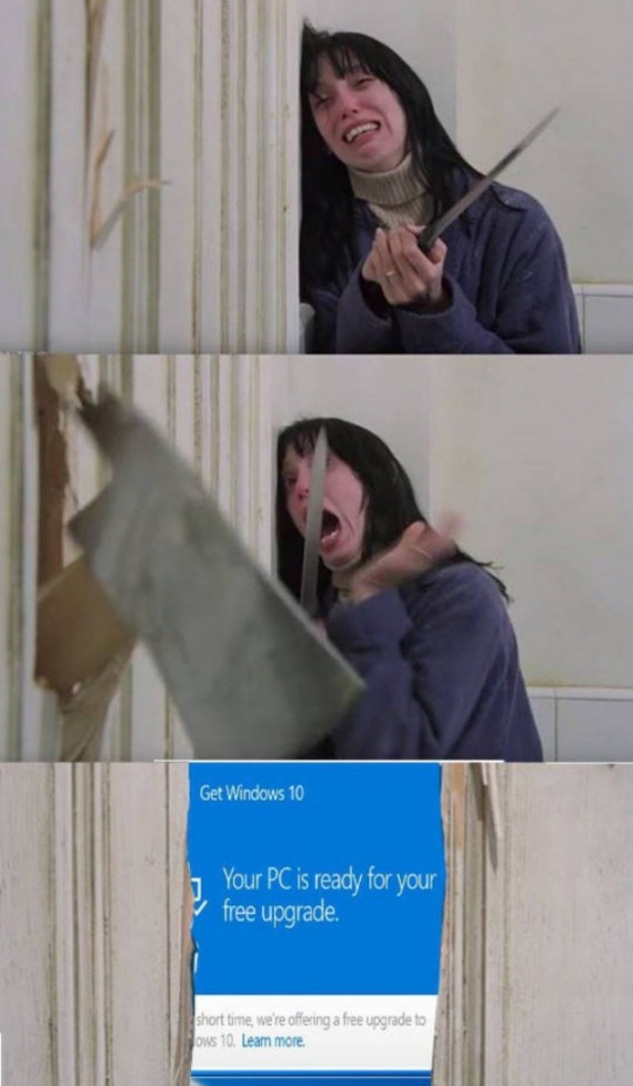 Картинки: Обновление до Windows 10 стало мемом в интернете