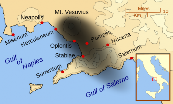 История: Извержение Везувия