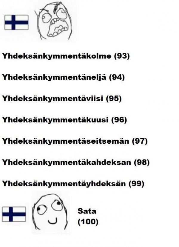 Картинки: Если произносить финские числительные вслух, то можно вызвать дьявола