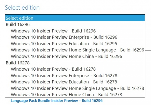 Технологии: ISO-образы Windows 10 Insider Preview 16296