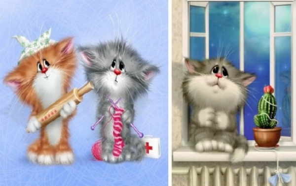 Картинки: Очаровательные коты художника Алексея Долотова