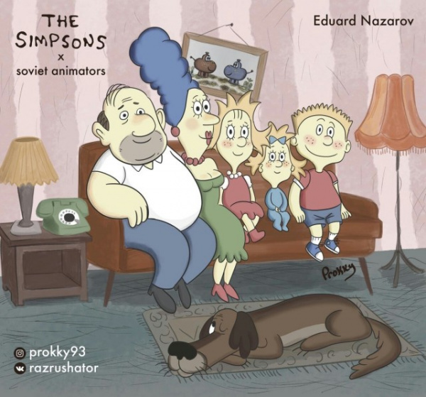 Интересное: Если бы Симпсонов рисовали советские художники