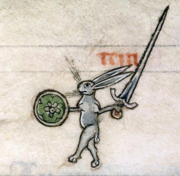 История: Почему на средневековых рисунках зайцы убивают рыцарей?