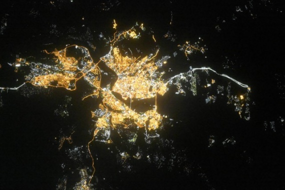 Интересное: Вид на города России с МКС